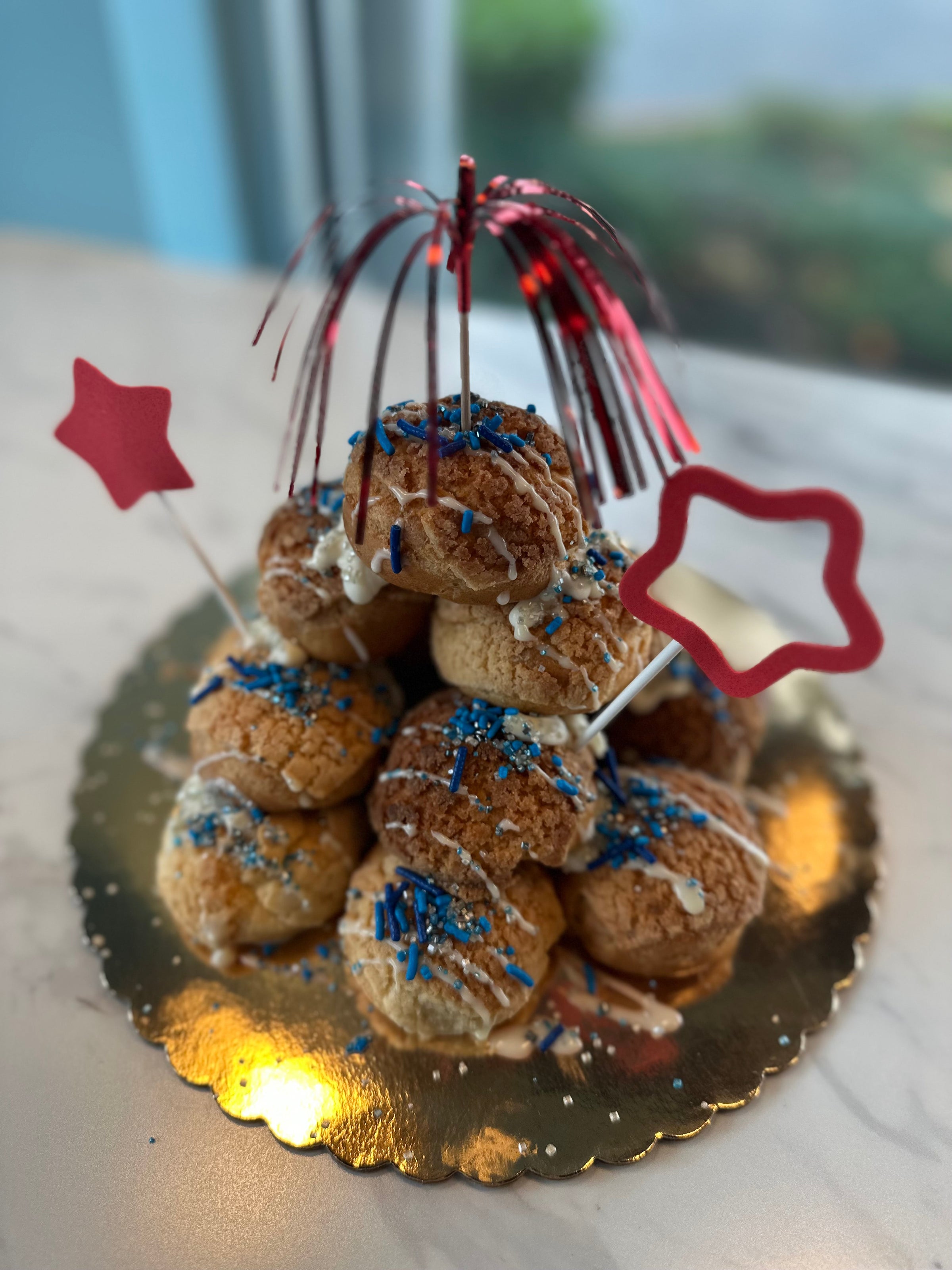 Mini cream puff Tower | Tasty Doux Bakery